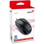 Genius DX-110 Wired USB Plug and Play Mouse, 1000 DPI Optical Tracking, 3 Button with Scroll Wheel, Ambidextrous Design with 1.5m Cable, Black - Image 5
