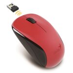 Genius NX-7000 Wireless Mouse, 2.4 GHz with USB Pico Receiver, Adjustable DPI levels up to 1200 DPI, 3 Button with Scroll Wheel, Ambidextrous Design, Red - Image 2