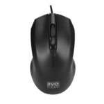 Evo Labs MO-128 Wired USB Plug and Play Mouse, 800 DPI Optical Tracking, 3 Button with Scroll Wheel,  Ambidextrous Design, Matte Black - Image 2