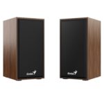 Genius SP-HF180 6W Wooden Desktop USB 2.0 Stereo Speakers with 3.5mm Audio Jack & Volume Control, Natural Wood - Image 2