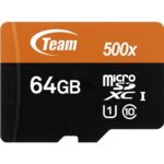 Team 64GB Micro SDXC UHS-1 Class 10 Flash Card with Adapter - Image 2