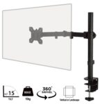 piXL Desk-Mounted Fully-Adjustable Single Monitor Arm for Screens up to 32 inch with VESA Mount & Built-In Cable Management