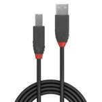 Lindy 36675 5m USB-A (M) 2.0 To USB-B (M) 2.0 Anthra Line 480Mbps Cable - Black - Image 2