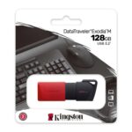 Kingston DataTraveler ExodiaM DTXM/128GB USB Flash Drive, 128GB, USB 3.2, Red / Black, Moving Cap Design - Image 3