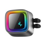 DeepCool LS520 Premium AiO Liquid CPU Cooler, Universal Socket, 240mm Radiator, PWM 2250RPM Cooling Fans, Addressable RGB LED Lighting, Fully Customizable Infinity Mirror Cap Design, Black Version - Image 4