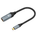 Prevo USBC-HDMI-ADA Display Converter Adapter, USB Type-C (M) to HDMI (F), 0.2m, Black & Silver, HDMI 2.0, Supports up to 4K@60Hz, Braided Cable, Retail Box Packaging - Image 4