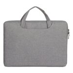 Prevo 15.6 Inch Laptop Bag, Cushioned Lining, With Shoulder Strap, Light Grey - Image 4