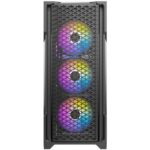 ANTEC AX90 Case, Black, Mid Tower, 1 x USB 3.0 / 2 x USB 2.0, Tempered Glass Side WIndow Panel, Diamond-Shaped Mesh Front Panel for Excellent Cooling Performance, 4 x Addressable RGB Fans Included with Hub - Image 3