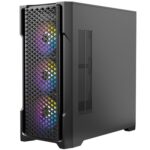 ANTEC AX90 Case, Black, Mid Tower, 1 x USB 3.0 / 2 x USB 2.0, Tempered Glass Side WIndow Panel, Diamond-Shaped Mesh Front Panel for Excellent Cooling Performance, 4 x Addressable RGB Fans Included with Hub - Image 5