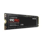 Samsung 990 PRO(MZ-V9P2T0BW) 2TB NVMe SSD, PCIe Gen4, M.2 Interface, 2280, Read 7450 MB/s, Write 6900 MB/s, 5 Year Warranty