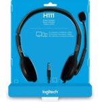 Logitech H111 Wired Headset, Stereo Sound, 3.5mm Audio Jack, Noise-Cancelling Microphone, Black - Image 2
