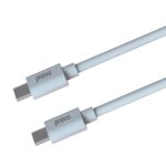 Prevo USB 2.0 60W C to C PVC cable, 20V/3A, 480Mbps, White, Superior Design & Performance, Retail Box Packaging - Image 3