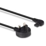 Lindy 30454 0.5m UK 3 Pin Plug To Right Angle IEC C7 (Figure-8) 3 Amp Fuse Mains Extension Cable - Black - Image 3