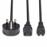 Lindy 30374 2.5m UK 3 Pin Plug To IEC C13 (Kettle) & IEC C5 (Clover) 10 Amp Mains Splitter Extension Cable - Black - Image 4