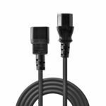 Lindy 30331 2m IEC C13 (Kettle) To IEC C14 (Kettle) Mains Extension Cable - Black - Image 2