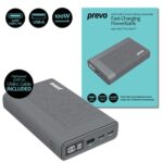 Prevo Business Travel Bundle with 100W Fast Charge 20000mAh Powerbank, 4-in-1 USB Hub with Gigabit Ethernet & 15.6-Inch Luxury-Lined Laptop Sleeve - Image 4