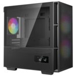 DeepCool CH360 Digital Gaming Case Black Mid Tower with Tempered Glass Side Window Panel, Advanced Cooling, USB 3.0/USB-C Ports, Pre-Installed Fans, Micro ATX/Mini-ITX - Image 2