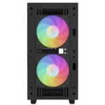 DeepCool CH360 Digital Gaming Case Black Mid Tower with Tempered Glass Side Window Panel, Advanced Cooling, USB 3.0/USB-C Ports, Pre-Installed Fans, Micro ATX/Mini-ITX - Image 4