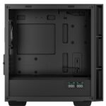 DeepCool CH360 Digital Gaming Case Black Mid Tower with Tempered Glass Side Window Panel, Advanced Cooling, USB 3.0/USB-C Ports, Pre-Installed Fans, Micro ATX/Mini-ITX - Image 5