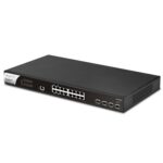 DrayTek VSPQ2200XB-K VigorSwitch PQ2200xb 16 Port 2.5 GbE POE+ Managed Layer 2+ Switch with 4x POE++ Ports and 4x 10GbE SFP+ Ports - Image 4