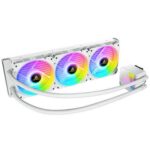 ANTEC Symphony 360 AiO Liquid CPU Cooler, Universal Socket, White, 360mm Radiator, PWM 1600RPM Cooling Fans, Addressable RGB LED Lighting with Chromatic ARGB Lighting Pump Head - Image 2