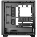 Antec FLUX Mid Tower PC Case - Tempered Glass, Black/Wood, 5 PWM Fans, USB-C, E-ATX/ATX/mATX/ITX Compatibility - Image 4