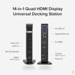 Plugable UD-3900C4 Quad Monitor 96W USB-C PD DisplayLink Certified Docking Station - Image 2