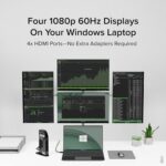Plugable UD-3900C4 Quad Monitor 96W USB-C PD DisplayLink Certified Docking Station - Image 3