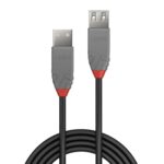Lindy 36701 0.5m USB-A (M) 2.0 To USB-A (F) 2.0 Anthra Line 480Mbps Extension Cable - Black - Image 2