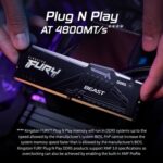 Kingston FURY Beast KF560C36BBE2AK2-32 32GB (2x 16GB) DIMM System Memory, 6000MHz, DDR5, CL36, Black, RGB, Intel XMP, AMD EXPO - Image 2