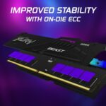 Kingston FURY Beast KF560C36BBE2AK2-32 32GB (2x 16GB) DIMM System Memory, 6000MHz, DDR5, CL36, Black, RGB, Intel XMP, AMD EXPO - Image 3