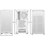 be quiet! Pure Base 501 Airflow Window White ATX Mid Tower Case with USB-A, USB-C, 2 x Pure Wings 2 140mm Black PWM Fans, Sleek Front Panel and Airflow Cover - Image 2