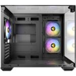 Antec CX600M Trio ARGB Mini Tower Gaming Case, Black, Tempered Glass Panels, Dual Chamber Design, Vertical Cooling, Pre-Installed ARGB Fans, Water Cooling Support, - Image 5