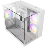 Antec CX600M Trio ARGB Mini Tower Gaming Case, White, Tempered Glass Panels, Dual Chamber Design, Vertical Cooling, Pre-Installed ARGB Fans, Water Cooling Support - Image 6