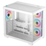 DeepCool CG530 4F Mid-Tower Case with Tempered Glass Panels, 4 Pre-Installed ARGB Fans, and Optimal Airflow Support, White - Image 2