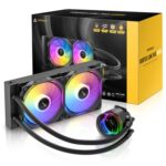 Antec Vortex Lum 240 ARGB CPU Liquid Cooler - Intel & AMD Compatible, 2 x 120mm ARGB Fans, Suspended Spiral Pump Head, Enhanced Cooling Performance - Image 4