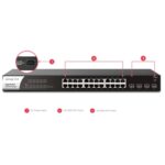 DrayTek VSP1281X-K VigorSwitch P1281x 24 Port Gigabit POE Smart Managed Switch with 4x 10GbE SFP Ports - Image 4