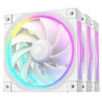 DeepCool FL12 120mm PWM 3 Pack White Fan - High Performance, Low Noise, Fluid Dynamic Bearing, 36 ARGB LEDs, 500-2150 RPM, 55 CFM Airflow, 4-Pin PWM Control - Image 2