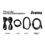 iiyama G-Master GCB3280QSU-B2  Red Eagle 32 Inch Curved Gaming Monitor, Black, 2560x1440, 0.2ms, 180hz, FreeSync, HDMI, Display Port, USB Hub, Speakers, Int PSU, Height Adjustable, Swivel, VESA - Image 2