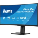 iiyama ProLite Curved Monitor XCB3497WQSNP-B1 34" VA Ultra-Wide Screen with KVM Switch, LAN, USB-C Dock, 0.4ms, 120Hz, HDMI, DisplayPort, Speakers, Height Adjustment - Image 6