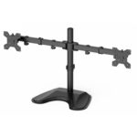 GameMax Dual Monitor Arm Stand LCD Desk Mount Freestanding For Two 13 Inch To 27 Inch Monitors, VESA Dimensions Of 75x75 mm or 100x100 mm, 180 Degrees Swivel, Black - Image 2