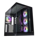 Tecware VXL EVO ARGB ATX Mid-Tower PC Case - Black, Dual-Chamber Design, 4 x 120mm ARGB Fans Pre-Installed, Infinity Glass Panels, ATX/mATX/ITX Support, High Airflow Gaming Chassis - Image 2