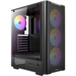 Antec VX310 ARGB  Mid-Tower Gaming PC Case - Pre-Installed 4 x 120mm ARGB Fans, Tempered Glass Side Panel, High-Airflow Mesh Front - ATX/Micro-ATX/ITX - Image 6