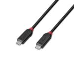 Lindy Black Line 37002 2m USB4 240W Cable, 24 pin USB-C (M) to 24 pin USB-C (M) - Image 5