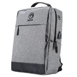 Marvo Scorpion Urbano 20 Black Waterproof 15.6 Inch Laptop Backpack with USB Charging Port (Grey)