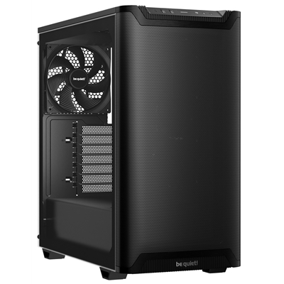 cabeq-bgw74-lg.jpg be quiet! Pure Base 501 Airflow Window Black ATX Mid Tower Case with USB-A, USB-C, 2 x Pure Wings 2 140mm Black PWM Fans, Sleek Front Panel and Airflow Cover - Image 1