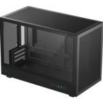 DeepCool CH260 Micro-ATX Case, High-Airflow Compact PC Case with Tempered Glass Panel, USB-C Port, Supports 360mm Radiator, ATX PSU, Black