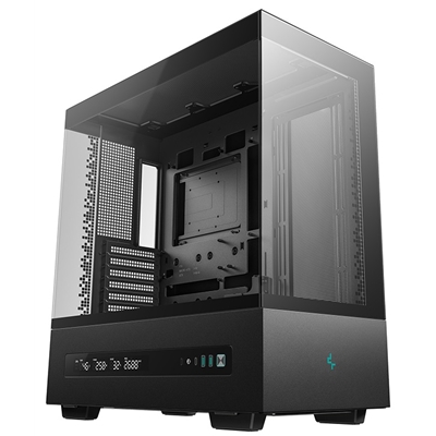cadee-ch690digi-lg.jpg DeepCool CH690 Digital ATX Mid-Tower Case, High-Airflow PC Case with Semi-Glass Panel, USB-C Port, Support for 420mm Radiator, 450mm GPU, ATX PSU, Black - Image 1