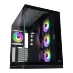 Tecware VXL EVO ARGB ATX Mid-Tower PC Case - Black, Dual-Chamber Design, 4 x 120mm ARGB Fans Pre-Installed, Infinity Glass Panels, ATX/mATX/ITX Support, High Airflow Gaming Chassis
