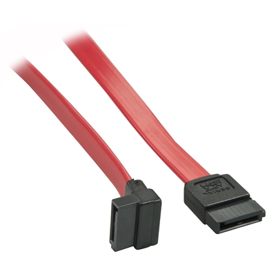 cllin-33352-lg.jpg Lindy 33352 0.7m SATA (7 Pin) to 90 Deg SATA (7 Pin) Cable - Red/Black, Compatible With SATA III And Backwards Compatible With SATA I And II, 10 Year Warranty - Image 1